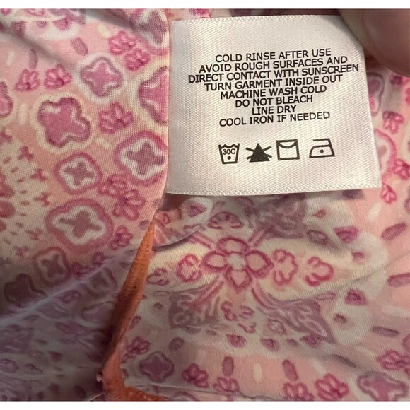 Coolibar UPF 50+ Seacoast Beach Cover-up Dress Size XS Pink Floral LS Hoodie - Picture 9 of 9